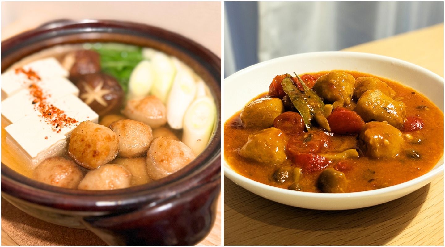 ディーツミートボールを使用した鍋仕立てとトマト煮