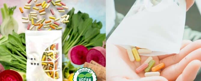 ベジタブルテックが開発した「飲む粉野菜」（錠剤）
