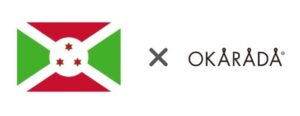 ブルンジ共和国の国旗とOKARADAのロゴマーク