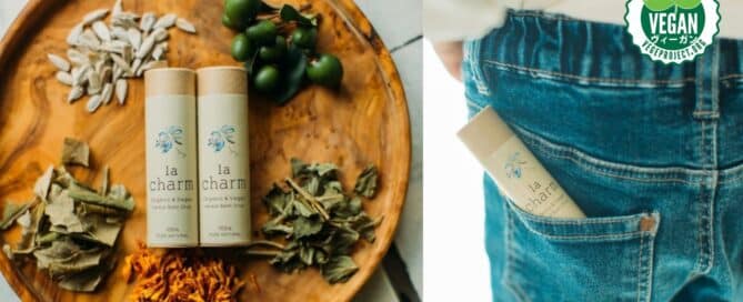 グリムトゥルーオーガニックから発売のヴィーガン＆オーガニックバーム「ラチャアム ハーバルバームスティック」