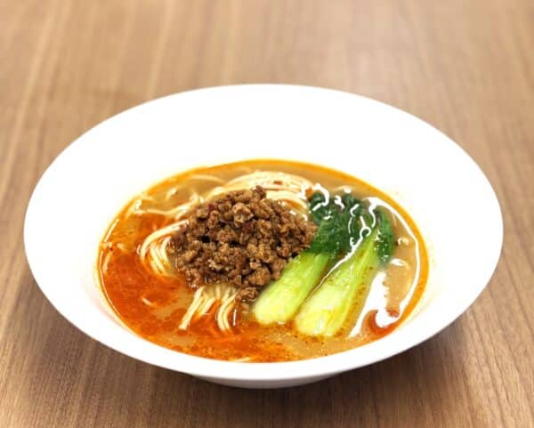 丸善食品工業株式会社「味力丸善 アニマルフリーラーメンスープ」（担々麺）の調理例