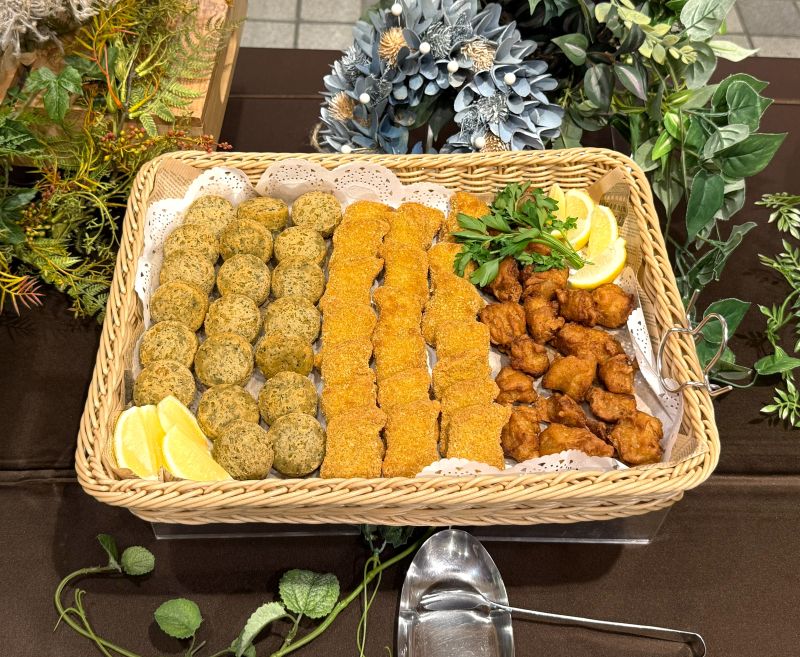 ヴィーガンのケータリング_から揚げ・ナゲット・ファラフェル