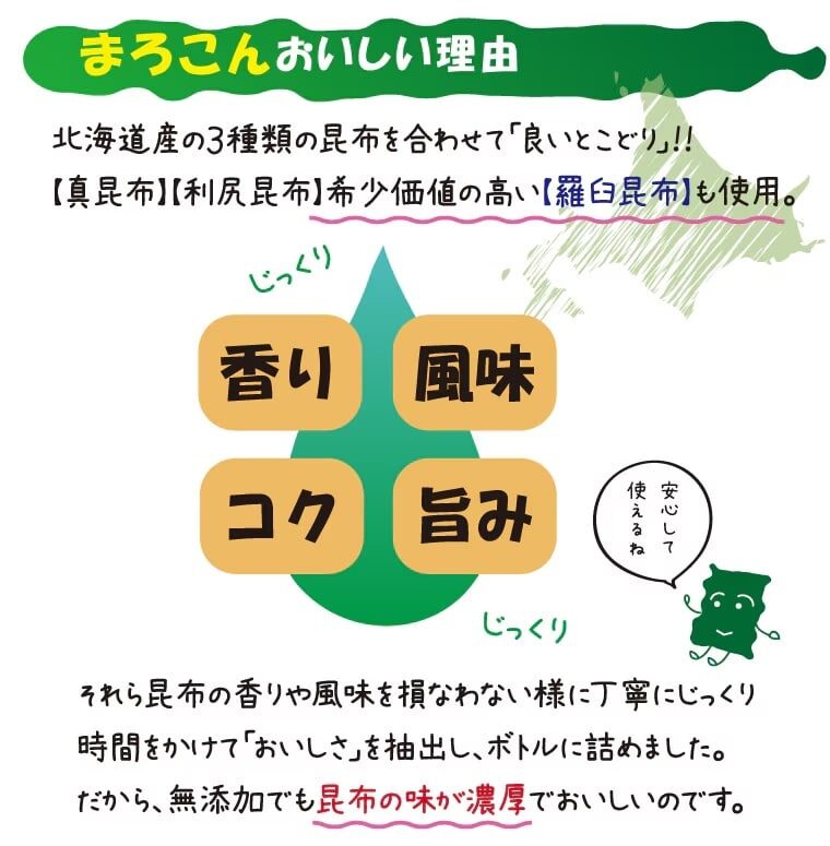 まろこんの美味しさの理由を紹介する画像