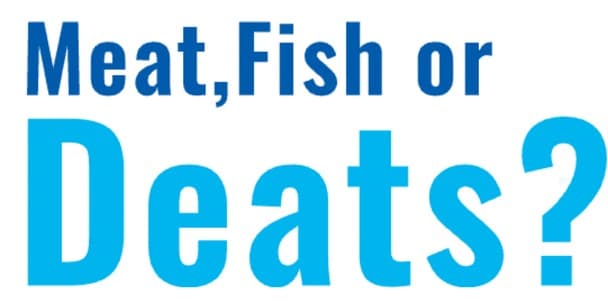 「Meat, Fish or Deats?」と書かれたディーツのロゴバナー